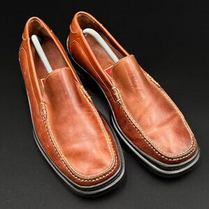 Cole Haan Men’s Loafers 12M Brown Leather Slip-On Shoes Nike Air Soles Colab